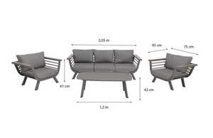 ราคาสุดคุ้ม ชุดระเบียงอลูมิเนียมและไม้ NATE RIAL สำหรับ 5 คน คุณภาพตามมาตรฐาน MOQ - Product Image 3