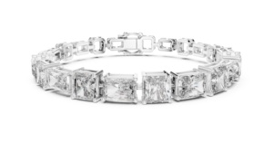 Bracelet de luxe en argent 925 plaqué rhodium avec diamant radiant certifié IGI, cultivé en laboratoire CVD, cadeau de fiançailles, de mariage ou d'anniversaire - Product Image 4