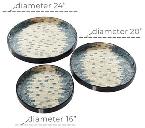 ชุดถาดแม่ลูกไข่มุกสำหรับตกแต่งบ้านถาดเสิร์ฟอาหารปรับแต่งขนาดได้ - Product Image 3