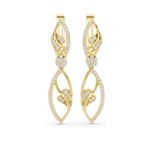 Boucles d'oreilles en diamant de laboratoire 0,732 CT, diamants CVD VVS-VS-EF, or 18 carats, 14 carats, 10 carats et argent 925, or rose, or jaune, or blanc, luxe - Product Image 2