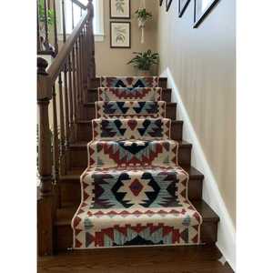 Handwoven Chenille Navajo Runner <b>Rug</b> Southwestern Boho Tribal Kilim Washable Hallway & Staircase <b>Rug</b> - Product Image 2