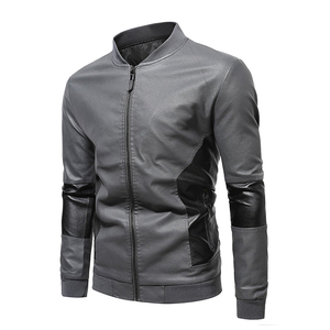 Customized Best Design High Quality Stand Collar <b>Men</b> <b>Leather</b> <b>Jacket</b> New Fashion Genuine <b>Leather</b> <b>Jackets</b> for <b>Men</b> - Product Image 2