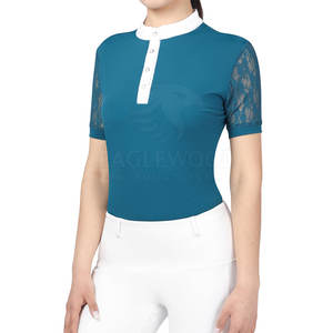 Nueva Llegada, Camisas de Equitación Personalizadas de Alta Calidad, Spandex/Nailon/Poliéster, Impermeables y Transpirables para Mujer, Disponibles en Línea - Product Image 1