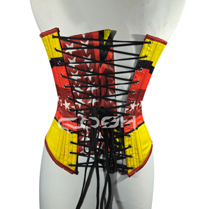 Corsé con estampado y escote corazón, diseño de cuello con cremallera frontal - Product Image 6