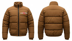 Chaqueta acolchada de invierno para hombre con cremallera, impermeable, transpirable, a prueba de viento y logotipo frontal, estilo informal, suministro ODM para exteriores - Product Image 5