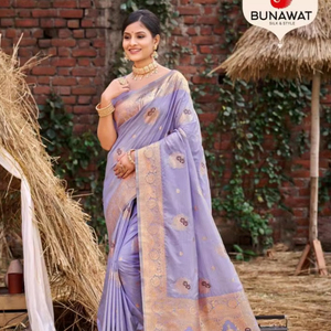 Sarees de Seda Reversibles de Diseño Casual y Holgado Bunawat Manju para Festivales Indios y Pakistaníes, Todas las Temporadas, Ropa al por Mayor - Product Image 1