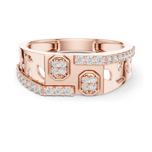 Bague en diamant de culture pour femme, poids total 0,35 carat, clarté VVS-VS EF, disponible en or rose, or jaune, or blanc et argent sterling - Product Image 3