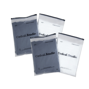 Printed Logo Self Sealing Shirt Clothes Zip Lock Clear Ziplock Plastic Zipper Frosted Clothing Bags