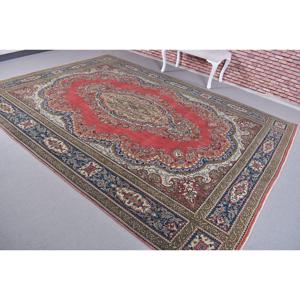 Turkish Vintage Rug, 0.7x10.8 ft <b>Runner</b> Rug, <b>Red</b> Patchwork Rug - Product Image 2