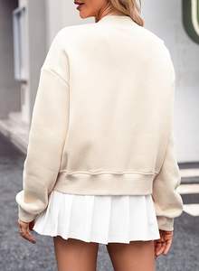 Veste d'hiver légère à manches longues pour femmes 2024 automne manteau respirant à col montant avec poches latérales - Product Image 4