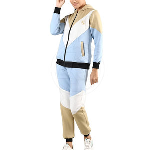 Activewear Custom Logo <b>Plus</b> <b>Size</b> <b>Women</b> Polyester <b>Tracksuits</b> Zipper Stand Collar Jogging Set For <b>Women's</b> - Product Image 3