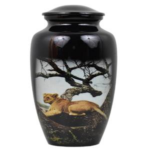 Aluminium Cremation Urns Grey or Black <b>Stone</b> Finished With Engraving Band <b>Hot</b> Selling for Human Ashes - Product Image 3