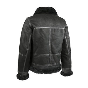 Chaqueta de cuero genuino de talla grande de alta calidad para hombre, chaqueta de lujo cálida de invierno para ciclistas, ropa larga con características ligeras - Product Image 5