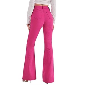 กางเกงยีนส์ทรงตรงเอวสูงสไตล์วินเทจพิมพ์ลายขาดๆ สำหรับผู้หญิง แบบลำลองทรงบอยเฟรนด์ สไตล์แบ็กกี้ รับผลิตแบบ OEM ODM - Product Image 2