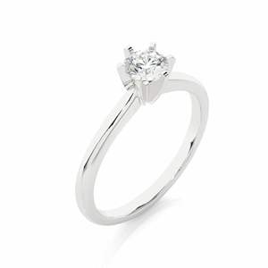 Bague de fiançailles solitaire en diamant taille ronde pour femme - Product Image 3
