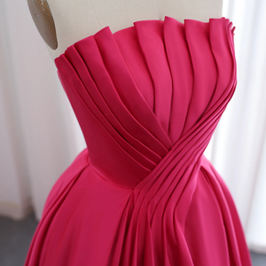 Robes de <span class=keywords><strong>soirée</strong></span> formelles de style bohème Jancember SF011, fuchsia, plissées, coupe trapèze - Product Image 4