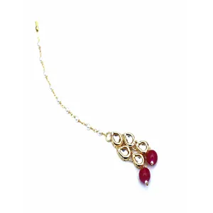 Conjunto de Collar Largo Aqua Kundan, Chapado en Oro Fino, Joyería en Oro Rosa, Diamante Corte Esmeralda con Perla de Agua Dulce para Bodas y Fiestas - Product Image 5