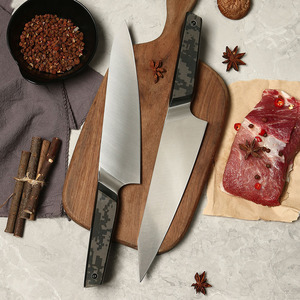 มีดเชฟเหล็กดามัสกัสเหล็กคาร์บอนสูงมีที่จับยึดแบบกำหนดเองได้จากโรงงาน - Product Image 4