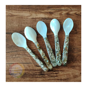 ช้อนหอยมุกแบบแบนทำขึ้นอย่างสวยงามสำหรับร้านอาหารและอีเวนต์หรู - Product Image 6