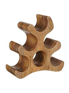 Porte-bouteille en bois fait main, ajoutant chaleur et caractère à la décoration intérieure - Product Image 5