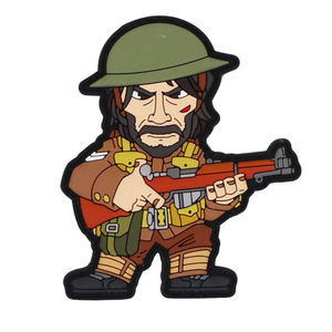Parche de Goma 3D con Diseño de Rifle Bordado, Insignia Decorativa de PVC Termoadhesiva para Gorras - Product Image 2