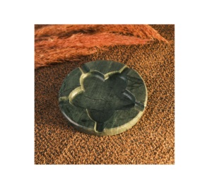 Cendrier en pierre verte de forme hexagonale Porte-cigare Accessoires pour fumeurs maison et bureau à prix réduit - Product Image 6