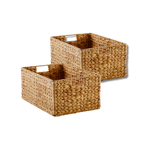 Wholesale Elegant Handwoven Rectangle WATER HYACINTH <b>BASKET</b> <b>with</b> Iron Frame and Custom <b>Lid</b> Options Vietnam Origin Laundry <b>Basket</b> - Product Image 1