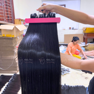 Precio competitivo barato 100% sin procesar hueso crudo recto cutícula alineados vendedores de cabello humano en extensiones de cabello de Vietnam - Product Image 3