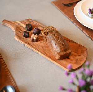 Bandeja de madera de acacia para servir, tabla de paletas, tabla de charcutería de madera hecha a mano, servidor de tabla de queso con borde Natural rústico - Product Image 3