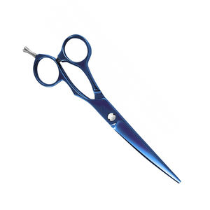 Ciseaux de coupe de cheveux ciseaux de salon de coiffure de couleur bleue ciseaux de coiffure en acier inoxydable à lame incurvée tranchante - Product Image 3