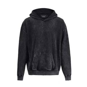 Sudadera con Capucha Extra Grande para Hombre, de Primera Calidad, Estilo Lavado al Ácido, con Logotipo Personalizado Bordado, 100% Algodón, Forro Polar Térmico, Cierre Completo Digital - Product Image 2