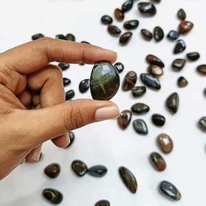 Cristales curativos semipreciosos naturales con piedras caídas de ojo de tigre azul pulido al por mayor para la fabricación y decoración de joyas - Product Image 5