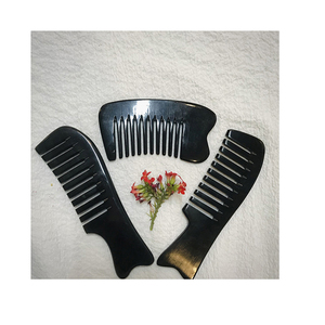 Peine de cuerno hecho a mano, modelo Huong Dang 0916-63, de Vietnam, regalo de lujo - Product Image 1