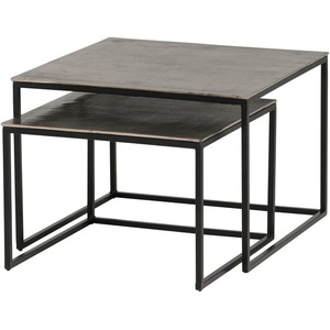 Lujo moderno nórdico Simple Metal moderno centro mesa de té mesa de centro cuadrada mesa de anidación para sala de estar muebles para el hogar - Product Image 1
