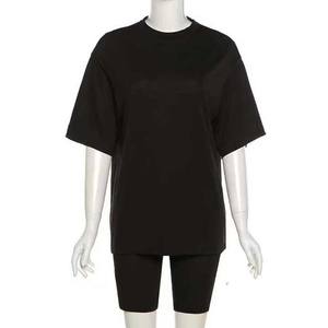 Nouveau à manches courtes vêtements de sport décontractés femmes ample grande taille Yoga ensemble Fitness hauts T-shirt Shorts costume femmes ensembles - Product Image 6