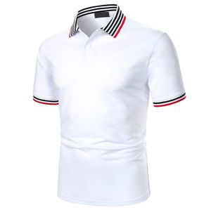 Logotipo bordado de algodón 100% al por mayor para Polos, Camisetas de golf lisas personalizadas con tela de lona y patrón sólido - Product Image 2