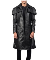 Veste d'automne pour homme 100% cuir véritable, col montant, à capuche, tissée, enduite, respirante, coupe-vent, qualité supérieure, modèle 2026