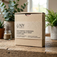 Caja de Embalaje de Papel Reciclado con Diseño en Relieve Ecológico XJY para Cosméticos, Ideal para Marcas de Belleza
