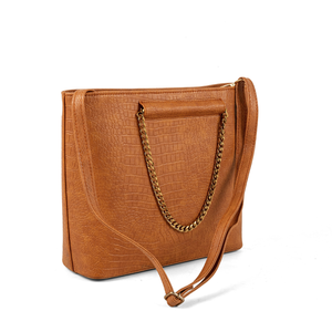 Femmes dame affaires mode chaîne sac broderie décoration étanche cuir synthétique fermeture éclair Portable caractéristiques - Product Image 6
