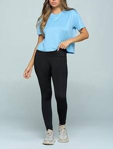 Haut court en coton pour femmes à la mode | T-shirt ajusté décontracté à manches courtes | T-shirt de mode Streetwear d'été pour dames - Product Image 6