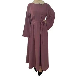 Customized Burka Best Quality Hot Selling Abaya Muslim Women dress Turkish Fabric overall Front plated full sleeve dress