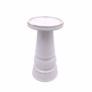 Bougeoir à trépied en céramique blanche classique moderne support décoratif à trois pattes pour les centres de table de Noël à la maison - Product Image 2