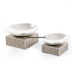 Ensemble de bol à chocolat en métal design fait à la main de haute qualité poli écologique trois pièces vente chaude décoratif nouveau chocolat - Product Image 2
