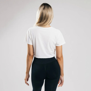Camisetas cortas de alta calidad para mujer, ropa de calle transpirable ligera de algodón 100% de secado rápido con logotipo personalizado para el verano - Product Image 3