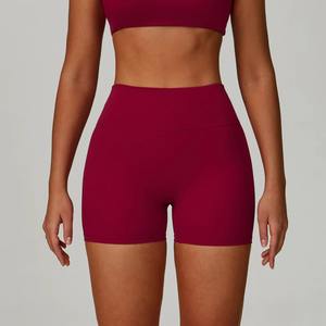 Pantalon de yoga à quatre points taille haute pêche levage des hanches à l'extérieur portant du cyclisme Fitness course poche short de sport pour les femmes - Product Image 2