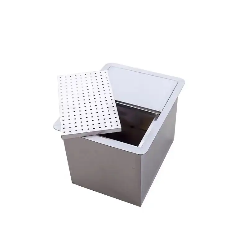 Best Sale Commercial Large Storage Stainless Steel Drop Ice Bin Sliding Cover