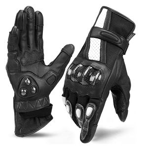 Guantes de moto de dedo completo de calidad transpirable de Venta caliente para hombres/guantes de carreras de motos de cuero con logotipo personalizado - Product Image 6