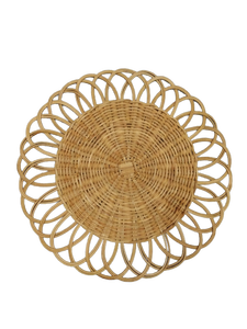Wholesaler <b>Round</b> Rattan Eco-Friendly <b>Placemat</b> Coaster Handwoven Plate Liner Table Mats Dinner Decor Carton FBA for - Product Image 2