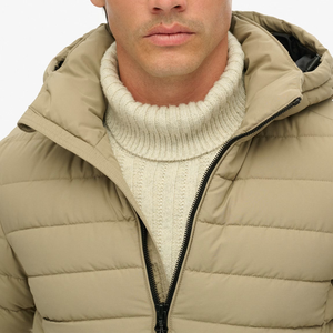 Chaqueta acolchada de camuflaje de gran tamaño con cremallera sólida de calidad superior Unisex, cálida, acolchada personalizada, impermeable, frontal, de alta calidad - Product Image 4