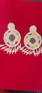 ต่างหูแบบห้อยประดับลูกปัดปักลาย แฟชั่นใหม่ คลาสสิก หลากสี ขนาดสั่งทำได้ สำหรับงานปาร์ตี้ จากคอลเลคชั่นล่าสุด - Product Image 2